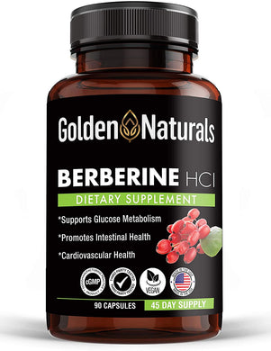 Berberine HCL, 1200mg per Serving, 90 Capsules